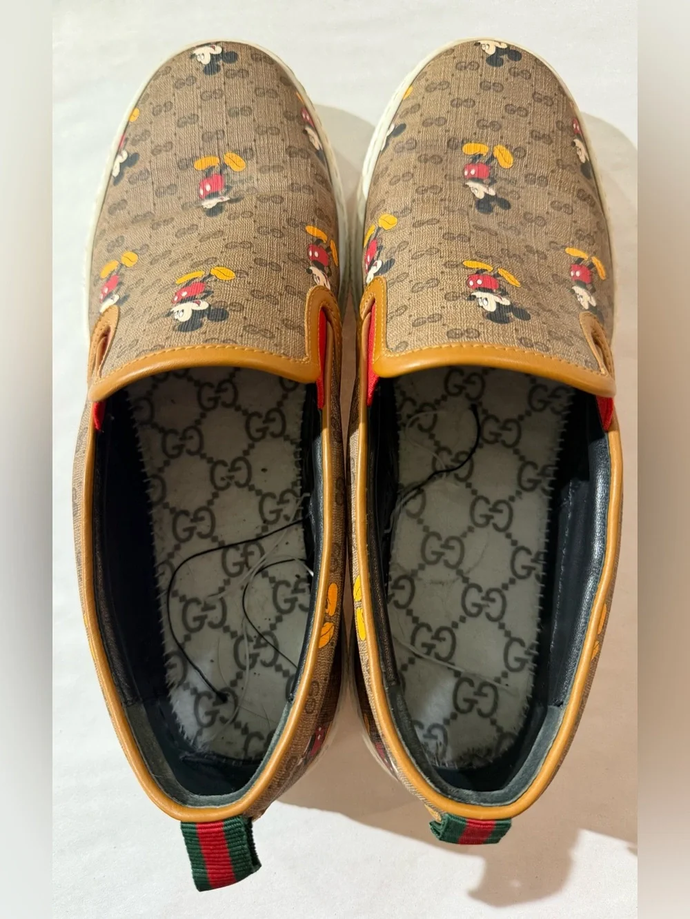 GUCCI X DISNEY Mini GG Men’s Slip On Sneaker Size 8.5